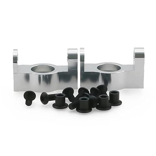 EEQANAO 2-teiliges Achsschenkel-Achsgehäuse-Endset aus Legierung for RC-Modellautos im Maßstab 1:10 von HPI for Ven-ture FJ Cruiser Crawler(Silver) von EEQANAO