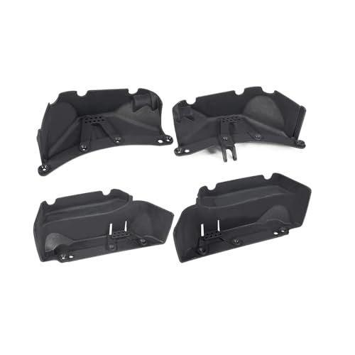 EEQANAO 313-mm-Radstand-Chassis mit vorgesetztem 2-Gang-Getriebe for Rock for Slider-Kotflügelverbreiterungen, Set for 1/10 RC Crawler SCX10(Fender Set) von EEQANAO