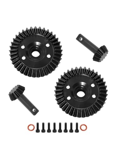 EEQANAO 37T 13T Stahl Differentialgetriebe Set Hohlrad Ritzel 5379X 5679R for Tra-xxas for Su-mit for E-Revo 1/10 RC Auto Upgrade Teile(2PC) von EEQANAO