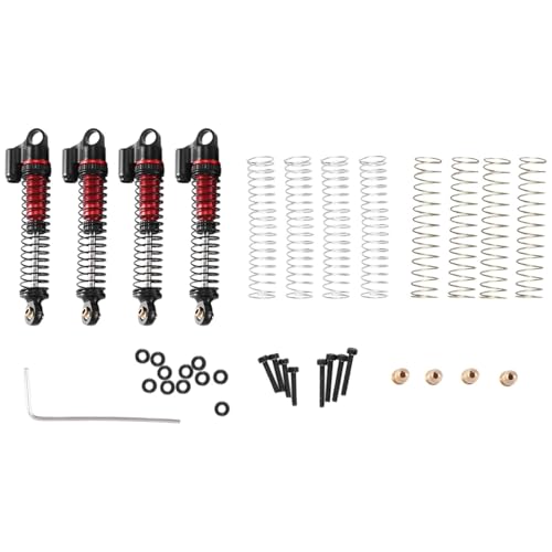 EEQANAO 4 Stücke 53 Mm Metall Öl Stoßdämpfer Dämpfer for Axial SCX24 AX24 1/24 RC Crawler Auto Upgrade Teile, Schwarz EEQANAO 4 Stücke 53 Mm Metall Öl Stoßdämpfer Dämpfer for Axial SCX24 AX24 1/24 RC Crawler Auto Upgrade Teile, Schwarz von EEQANAO