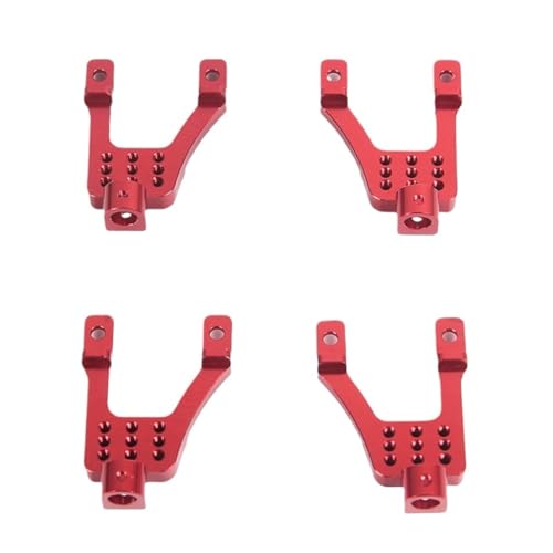 EEQANAO 4PCS Metall Vorne und Hinten Stoßdämpfer Türme Halterung for MN128 MN86 MN86S MN86K MN86KS MNG500 1/12 RC Crawler Auto Upgrade Teile(Rood) von EEQANAO