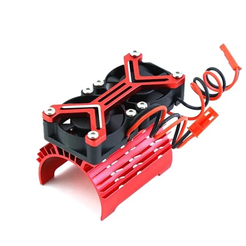 EEQANAO 540 550 3650 3660 3670 Motor Kühlkörper Lüfter 36mm Motor for 1/8 1/10 RC Auto Axial SCX10 for Tra-xxas TRX4 for TA-Miya(Rood) von EEQANAO