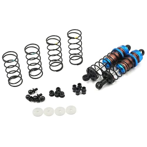 EEQANAO Aluminium Big BORE GO 70MM DÄMPFER Set 2 STÜCKE for 1/10 RC Offroad Buggy # for BBG-0070(Blauw) von EEQANAO