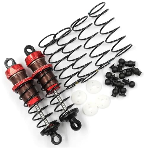 EEQANAO Aluminium Big BORE GO 70MM DÄMPFER Set 2 STÜCKE for 1/10 RC Offroad Buggy # for BBG-0070(Rood) von EEQANAO