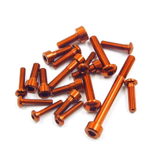 EEQANAO Aluminium-SCHRAUBENSATZ for SANWA M17#für YA-0733RD(Orange) von EEQANAO