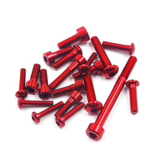 EEQANAO Aluminium-SCHRAUBENSATZ for SANWA M17#für YA-0733RD(Rood) von EEQANAO