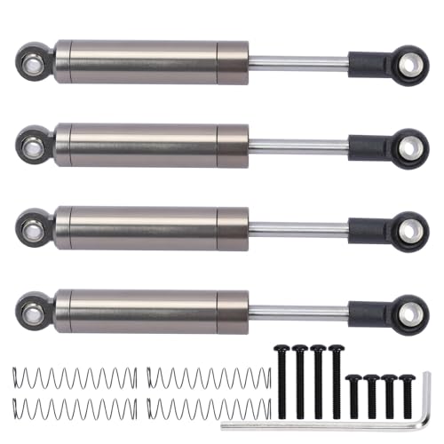 EEQANAO Aluminium vorne/hinten eingebaute Federstoßdämpfer for 1/18 Axial UTB18 for Capra Trail Buggy Crawler Upgrade-Teile(Titanium) von EEQANAO