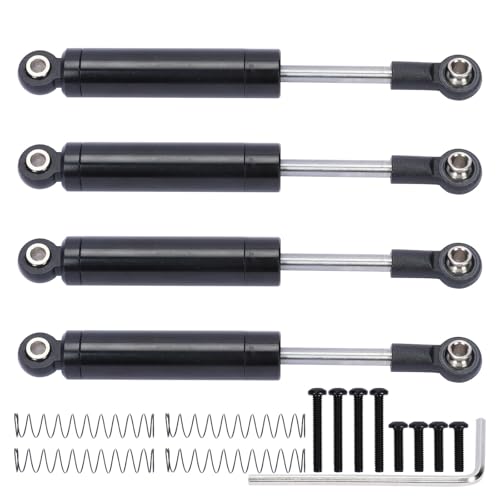 EEQANAO Aluminium vorne/hinten eingebaute Federstoßdämpfer for 1/18 Axial UTB18 for Capra Trail Buggy Crawler Upgrade-Teile(Zwart) von EEQANAO