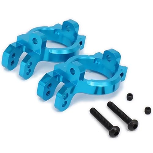 EEQANAO C Hub Carrier (l/r) Aluminium for RC Hobby Modellauto 1/10 Axial Yeti Rock Racer Desert Buggy Crawler Upgraded for Hop-Up Teile AX90026(Blauw) von EEQANAO