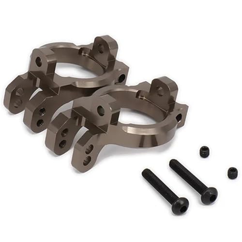 EEQANAO C Hub Carrier (l/r) Aluminium for RC Hobby Modellauto 1/10 Axial Yeti Rock Racer Desert Buggy Crawler Upgraded for Hop-Up Teile AX90026(Titanium) von EEQANAO