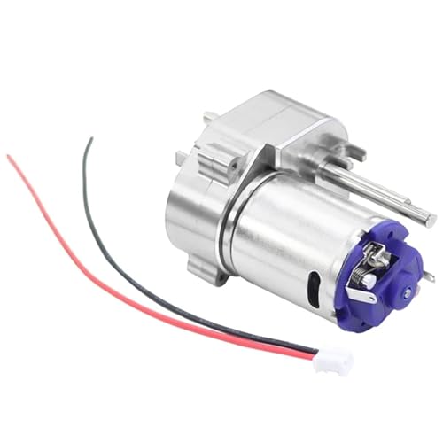 EEQANAO CNC Metall Getriebe 370 Motor Getriebe Motor Getriebe mit Getriebe for MN78 MN82 LC79 1/12 RC Crawler Auto Upgrade Teile(Silver) von EEQANAO