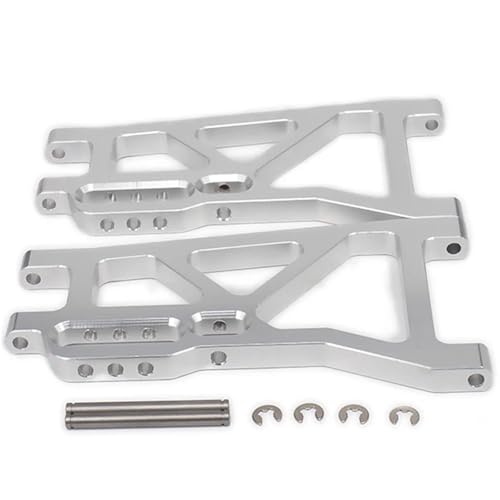 EEQANAO Hintere untere Aufhängungssteuerung a-Arme 513008 for Rc for Ho-BBY Modell Auto 1/10 FS Racing Truck Buggy 53810 Legierung Aluminium Hop-Up Teile(Silver) von EEQANAO
