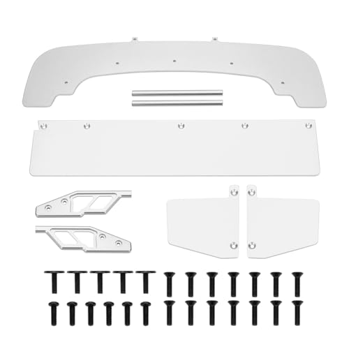 EEQANAO Legierung Front Splitter mit Tier Stoßstange Schutz und Seite Rock Set for ARR-ma 1-7 6s for Infra-ction(Silver) von EEQANAO