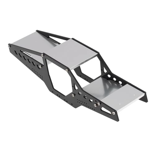 EEQANAO Metall Rock Buggy Chassis Rahmen Roll Käfig Körper Shell for Axial SCX24 90081 AXI00001 1/24 RC Crawler Auto Upgrade Teile(Grey) von EEQANAO