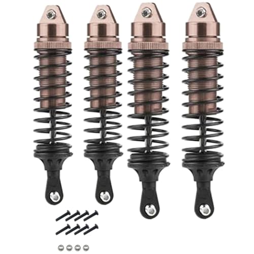 EEQANAO RC-Car-Stoßdämpfer vorne hinten for Tra-xxas for SLA-sh 4X4 727 1/10 RC-Modellauto-Stoßdämpferteil – Titanfarbe SLA014 SLA015 von EEQANAO