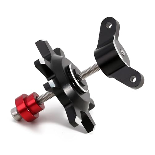 EEQANAO Schwarz/rotes Metall-Reifenmontage-Demontage-Hilfswerkzeug for 1/10 RC Crawler Car 1,9 2,0 2,2 Zoll Beadlock-Rad(Zwart) von EEQANAO