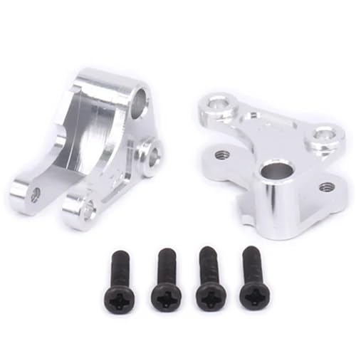 EEQANAO for 2 STÜCKE Legierung Front Shock Rocker Arm Spurstange Montieren Dämpfer for Rc Modell Auto 1-12 for Wl-Spielzeug 12428 12423 0043 FY03(Silver) von EEQANAO