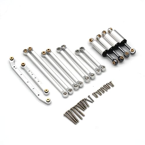 EEQANAO for FMS for Feuer for Pferd for EAZ-YRC 1/18 RC Fernbedienung Auto Metall Upgrade Zubehör Stoßdämpfer Trolley Set(Silver) von EEQANAO