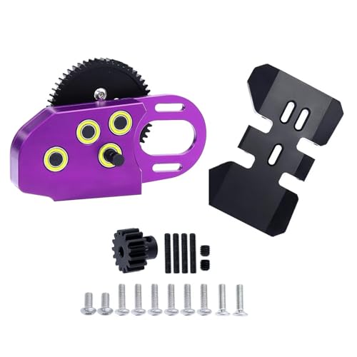 EEQANAO for LCG 2Low Gearbox Mittlere Getriebe Box W/Overdrive Getriebe for 1/10 RC Crawler Axial SCX10 III II 90046 for Capra TRX4 Upgrade Teil(Purple) von EEQANAO