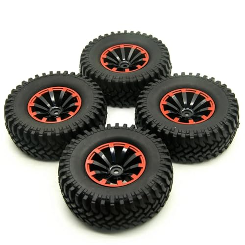 EEQANAO for MIBI-DAO 4 Stück 1,9 Zoll Kunststoff-Radnabenfelgen mit 110 mm Außendurchmesser Gummireifen for 1/10 Axial SCX10 90046 TRX4 D90 RC Crawler Car von EEQANAO