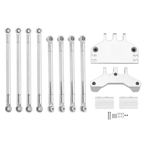 EEQANAO for MN128 MN86 MN86S MN86K MN86KS MN G500 Metall Chassis Link Stange und Servo Halterung Zugstange Montieren 1/12 RC Crawler Auto Upgrade Teile(Silver) von EEQANAO