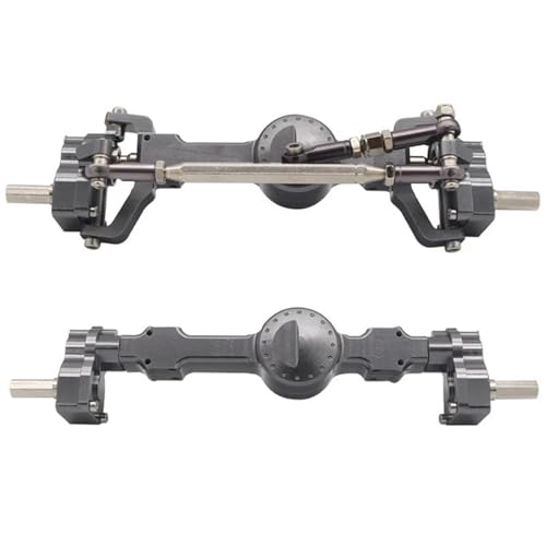 EEQANAO for MN99S CNC Voll Metall Vordere Und Hintere Portal Achse for MN D90 D91 D99 D99S MN99S MN98 MN90 1/12 RC Auto Upgrades Teile(Titanium Color) von EEQANAO
