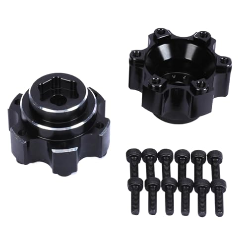 EEQANAO for RCA-WD 2/4 stücke Legierung Rad Hex Adapter 6x30 zu 12mm PRO633701 for 1/10 for Pro-Linie Serie Rad Reifen Upgrades Teile(Black 1) von EEQANAO