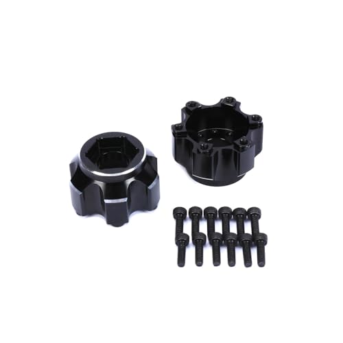 EEQANAO for RCA-WD 2/4 stücke Legierung Rad Hex Adapter 6x30 zu 17mm PRO633800 for 1/10 for Pro-Linie Serie Rad Reifen Upgrades Teile(Black 1) von EEQANAO