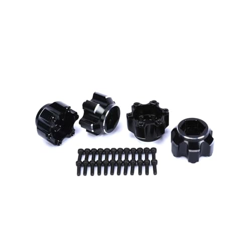EEQANAO for RCA-WD 2/4 stücke Legierung Rad Hex Adapter 6x30 zu 17mm PRO633800 for 1/10 for Pro-Linie Serie Rad Reifen Upgrades Teile(Black 2 Set) von EEQANAO