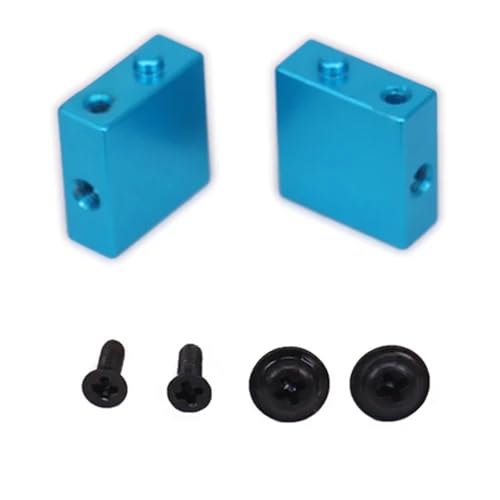 EEQANAO for RCA-WD 2 STÜCKE Aluminiumlegierung Servohalterung for Rc for Ho-BBY Modellauto 1/18 for Wl-Toys A959 A969 A979 K929 Hopup Teile Monster Truck Buggy(Blauw) von EEQANAO
