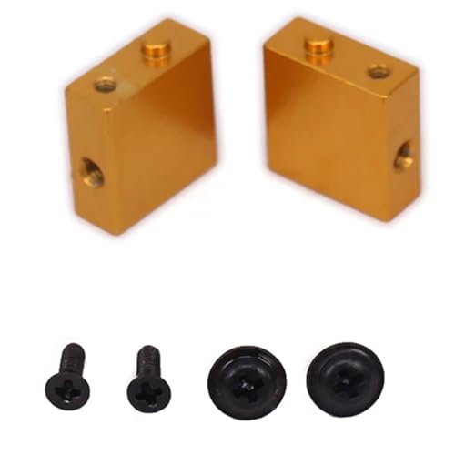 EEQANAO for RCA-WD 2 STÜCKE Aluminiumlegierung Servohalterung for Rc for Ho-BBY Modellauto 1/18 for Wl-Toys A959 A969 A979 K929 Hopup Teile Monster Truck Buggy(Yellow) von EEQANAO