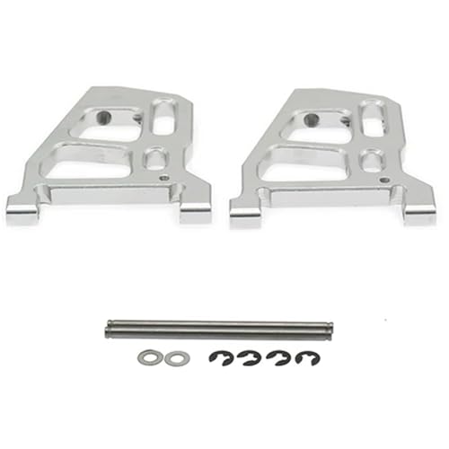 EEQANAO for RCA-WD Front Lower Suspension Arm for Rc Hobby Modell Auto 1/10 Fs Racing Buggy Truggy Wüste Buggy Legierung 512008(Silver) von EEQANAO