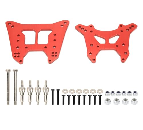 EEQANAO for RCA-WD-Legierung Stoßdämpferbrücke vorne/hinten for ARR-ma 1-8 6s for BLX for Out-cast for Not-orious for Kr-aton Upgrade-Teile(Rood) von EEQANAO