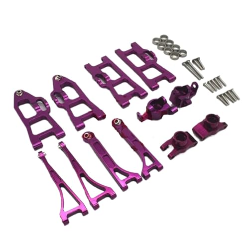 EEQANAO for SCY 16101 16102 16103 16104 16106 16201 for JJ-RC C8805 RC 1/16 Fernbedienung Auto Metall Upgrade Schwinge Lenksitz Set(Purple) von EEQANAO