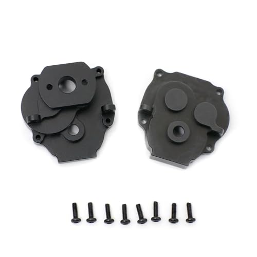 EEQANAO for TRX4M Metall Getriebe Getriebe Getriebe Gehäuse for TRX4M TRX-4M 1/18 RC Crawler Auto Upgrade Teile Zubehör(Zwart) von EEQANAO