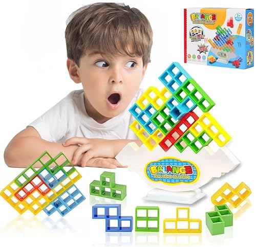 EFFACE 48pcs Tetra Tower Balance Game, Bausteine, Frühe Bildung, Balance-Training, Funny Stacking Montessori, Gute Motorik Fähigkeiten Für Kinder Kinder von EFFACE