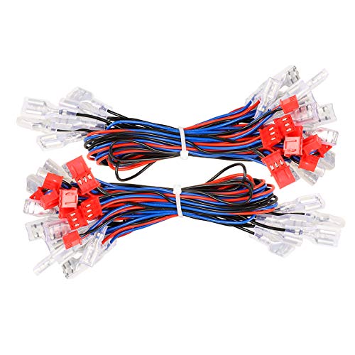 EG STARTS 20 Stück 3-polige Kabel kompatibel Arcade vergoldet und verchromt beleuchtete Drucktasten Drahtkabel EG STARTS 20 Stück 3-polige Kabel kompatibel Arcade vergoldet und verchromt beleuchtete Drucktasten Drahtkabel von EG STARTS