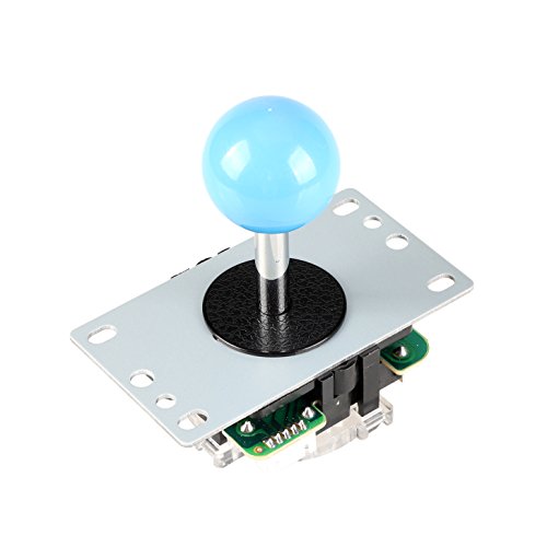 EG STARTS Arcade Klassische Wettbewerb 5 Pin Stick 4-8 Möglichkeiten Joystick Für Arcade DIY Kit Teile Video Spiel Mame Jamma Maschine Gaming Raspberry Pi Retropie Projekte (Blau) von EG STARTS