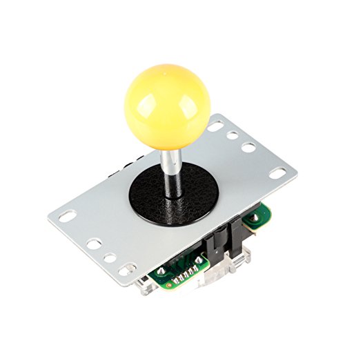 EG STARTS Arcade Klassische Wettbewerb 5 Pin Stick 4-8 Möglichkeiten Joystick Für Arcade DIY Kit Teile Video Spiel Mame Jamma Maschine Gaming Raspberry Pi Retropie Projekte (Gelb) von EG STARTS