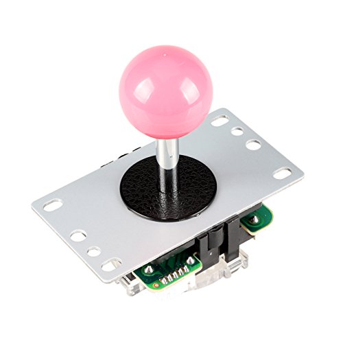 EG STARTS Arcade Klassische Wettbewerb 5 Pin Stick 4-8 Möglichkeiten Joystick Für Arcade DIY Kit Teile Video Spiel Mame Jamma Maschine Gaming Raspberry Pi Retropie Projekte (Rosa) von EG STARTS