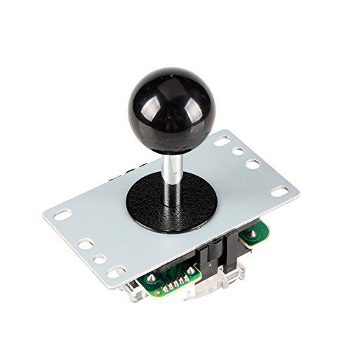 EG STARTS Arcade Klassische Wettbewerb 5 Pin Stick 4-8 Möglichkeiten Joystick Für Arcade DIY Kit Teile Video Spiel Mame Jamma Maschine Gaming Raspberry Pi Retropie Projekte (Schwarz) von EG STARTS