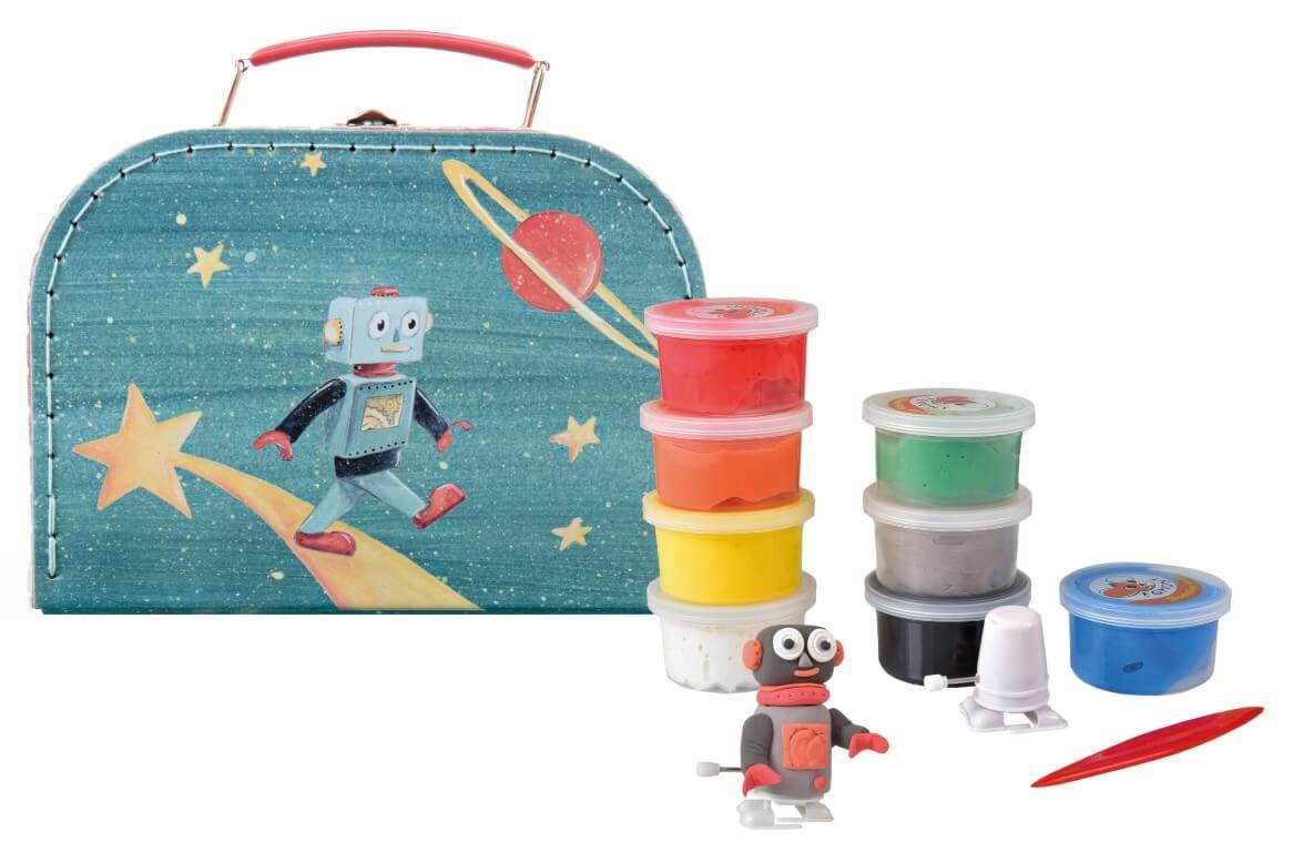 Bastelkoffer Sternenroboter mit 8 Dosen Knete von EGMONT TOYS