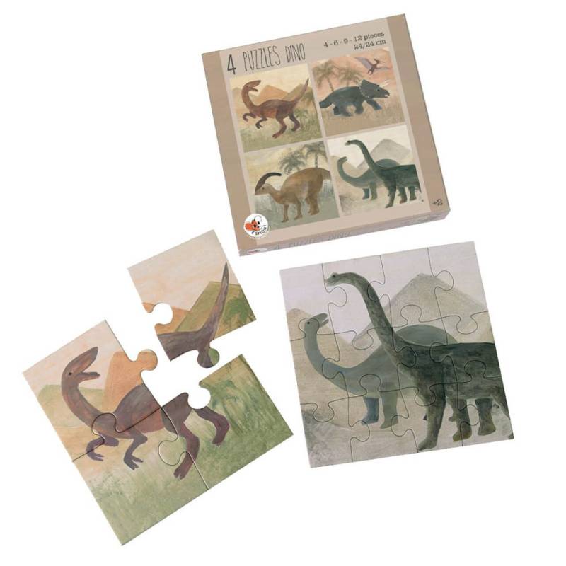 Dinosaurierpuzzle 4 in 1 - Tierische Puzzle-Reise für Kinder von EGMONT TOYS