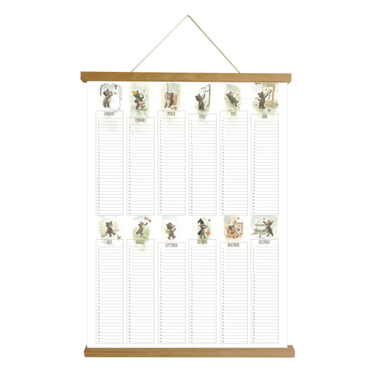 Entzückender Handgefertigter Kinderzimmer-Kalender mit Bärenmotiven Entzückender Handgefertigter Kinderzimmer-Kalender mit Bärenmotiven von EGMONT TOYS