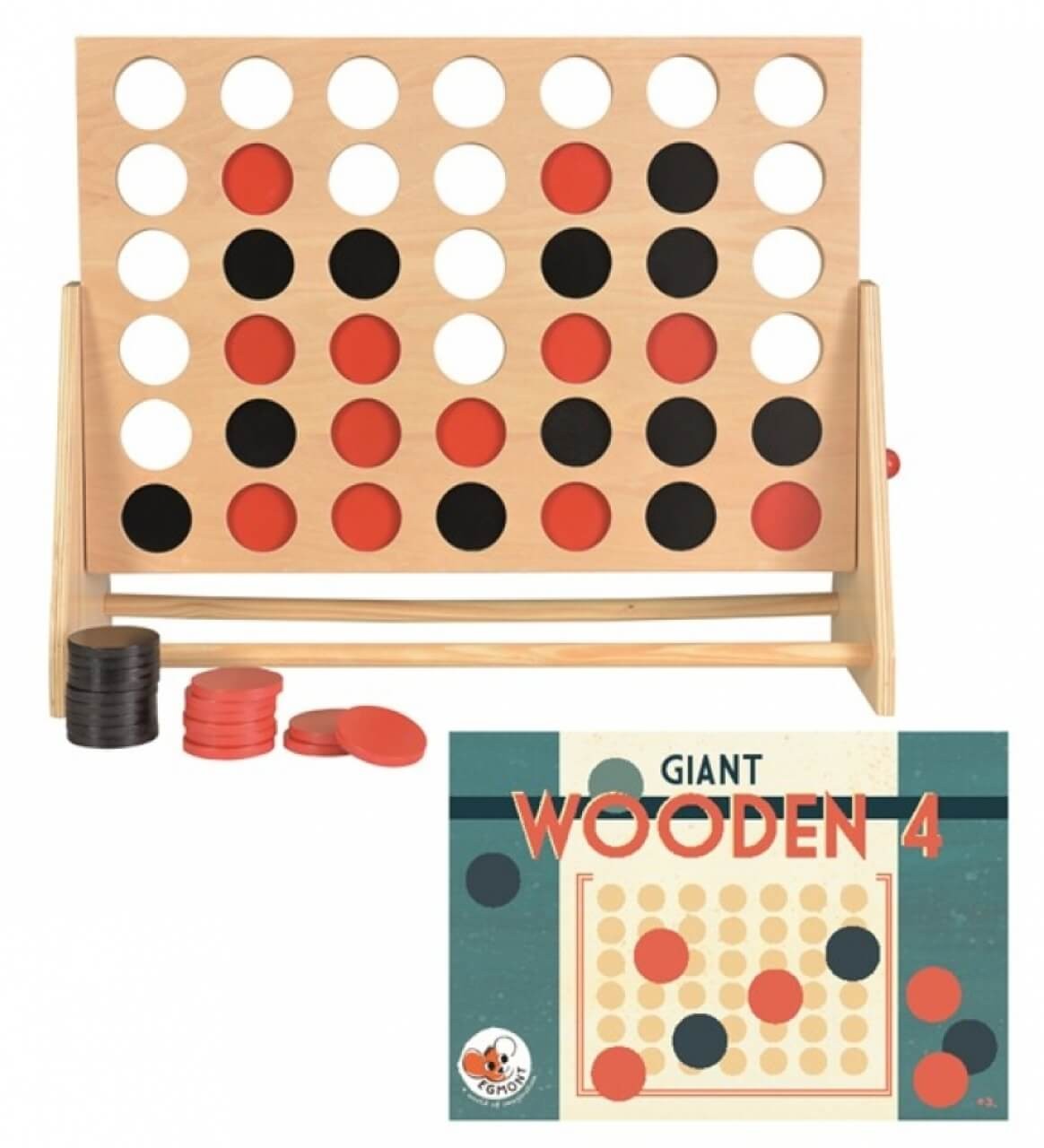 Grosses Vier-Gewinnt-Spiel - das strategische Spiel aus Holz von EGMONT TOYS
