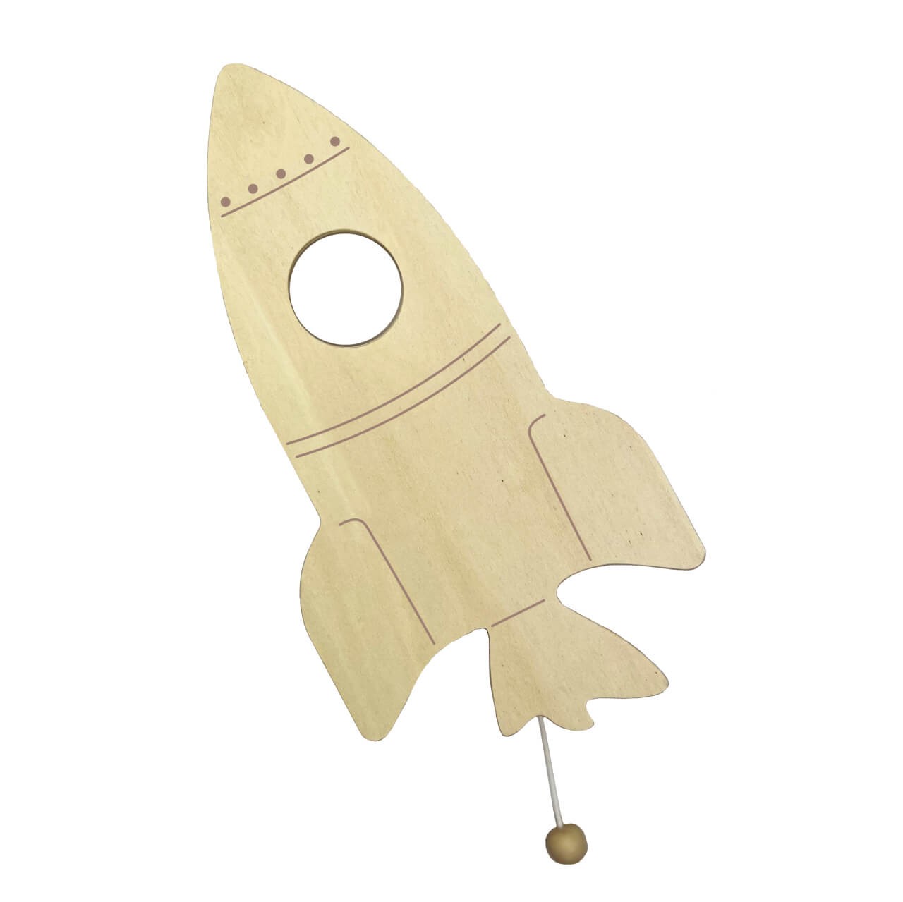 Hübsche Holz-Spieluhr Rakete für die Wand, Dekoartikel Hübsche Holz-Spieluhr Rakete für die Wand, Dekoartikel von EGMONT TOYS