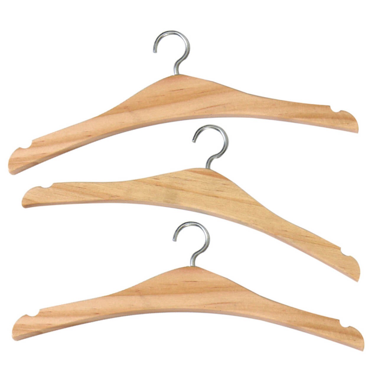 Kleiderbügel aus Holz für Puppensachen, 6 Stück, 18 cm Kleiderbügel aus Holz für Puppensachen, 6 Stück, 18 cm von EGMONT TOYS