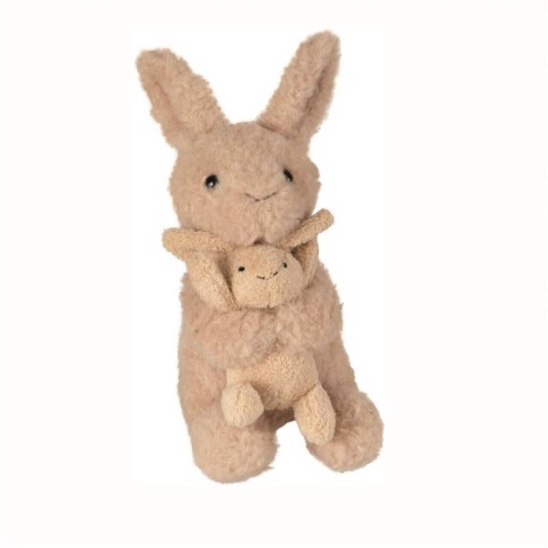 Kuscheliger Plüschhase "Emile" mit abnehmbarem Baby von EGMONT TOYS