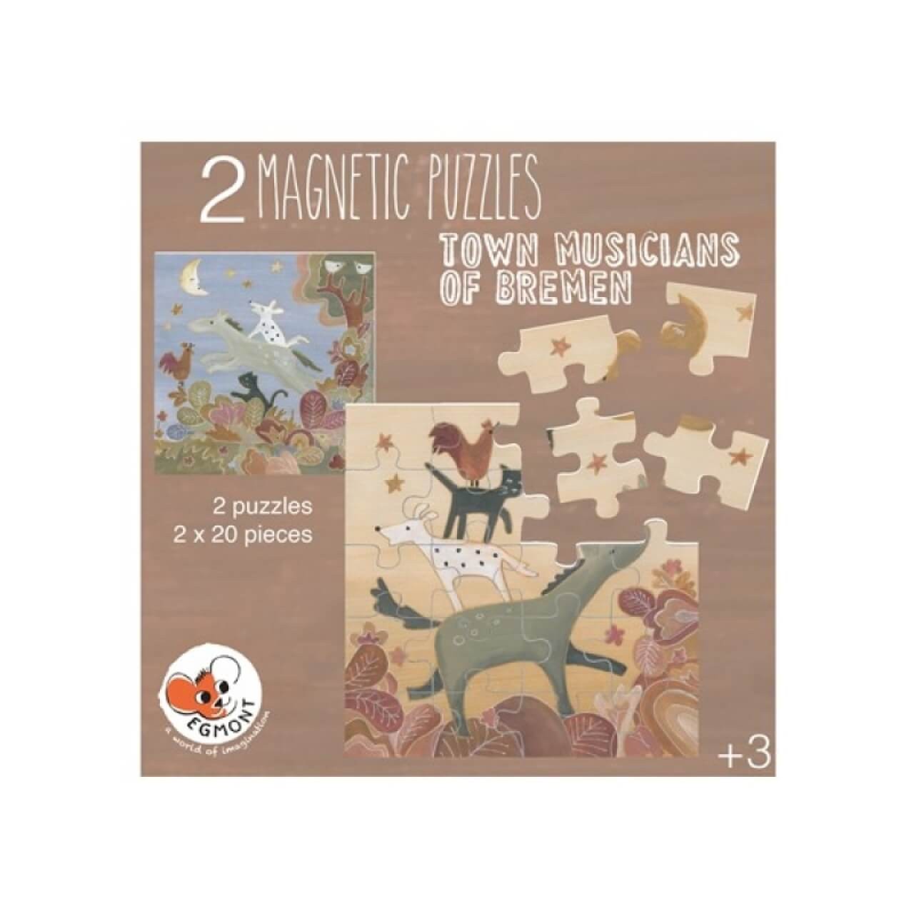 Magnetisches Puzzle-Buch Bremer Stadtmusikanten, mit 2 Puzzeln Magnetisches Puzzle-Buch Bremer Stadtmusikanten, mit 2 Puzzeln von EGMONT TOYS