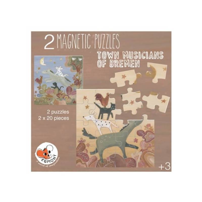 Magnetisches Puzzle-Buch Bremer Stadtmusikanten, mit 2 Puzzeln von EGMONT TOYS